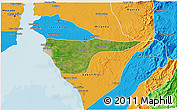 Satellite 3D Map of Cabimas, political outside