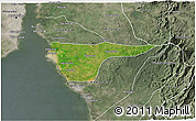 Satellite 3D Map of Cabimas, semi-desaturated