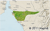 Satellite 3D Map of Cabimas, shaded relief outside