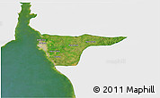 Satellite 3D Map of Cabimas, single color outside