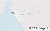 Silver Style 3D Map of Cabimas, single color outside