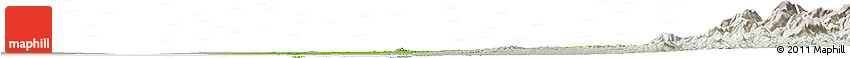 Physical Horizon Map of Cabimas, lighten, semi-desaturated