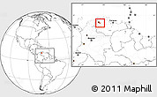 Blank Location Map of Cabimas, within the entire country