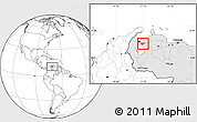 Blank Location Map of Cabimas, highlighted country