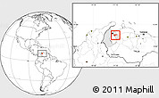 Blank Location Map of Cabimas, highlighted parent region