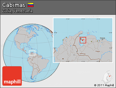 Gray Location Map of Cabimas