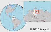 Gray Location Map of Cabimas, highlighted parent region