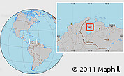 Gray Location Map of Cabimas