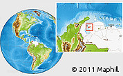 Physical Location Map of Cabimas, highlighted country