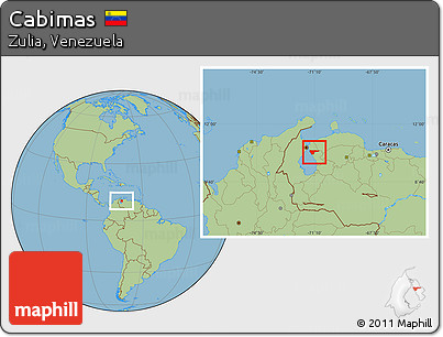 Savanna Style Location Map of Cabimas