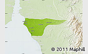 Physical Map of Cabimas, lighten