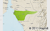 Physical Map of Cabimas, shaded relief outside
