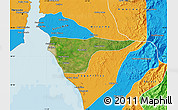 Satellite Map of Cabimas, political outside