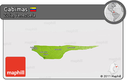 Physical Panoramic Map of Cabimas, cropped outside