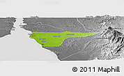 Physical Panoramic Map of Cabimas, desaturated