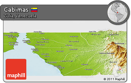 Physical Panoramic Map of Cabimas