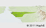 Physical Panoramic Map of Cabimas, lighten