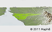 Physical Panoramic Map of Cabimas, semi-desaturated