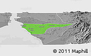 Political Panoramic Map of Cabimas, desaturated