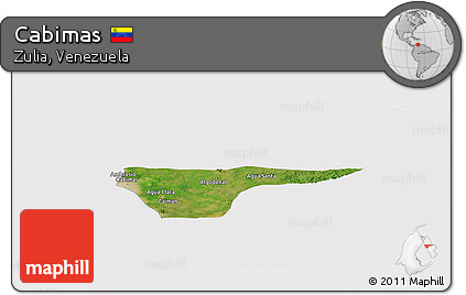 Satellite Panoramic Map of Cabimas, cropped outside