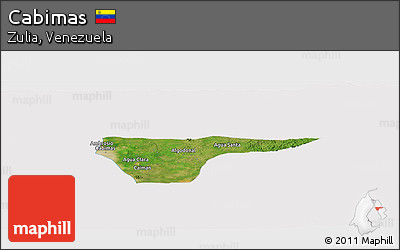Satellite Panoramic Map of Cabimas, cropped outside