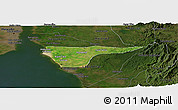 Satellite Panoramic Map of Cabimas, darken