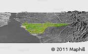 Satellite Panoramic Map of Cabimas, desaturated
