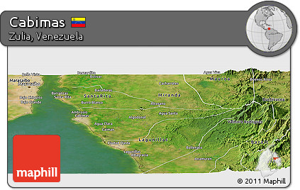 Satellite Panoramic Map of Cabimas