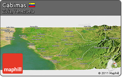 Satellite Panoramic Map of Cabimas