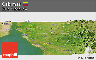 Satellite Panoramic Map of Cabimas