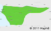 Political Simple Map of Cabimas, single color outside