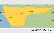 Savanna Style Simple Map of Cabimas