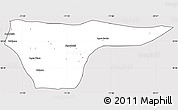 Silver Style Simple Map of Cabimas, cropped outside