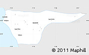 Silver Style Simple Map of Cabimas, single color outside