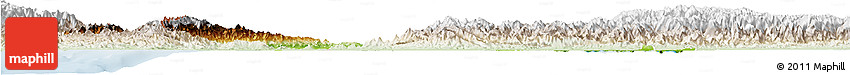 Physical Horizon Map of Zulia, lighten