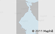 Gray 3D Map of Isla, single color outside