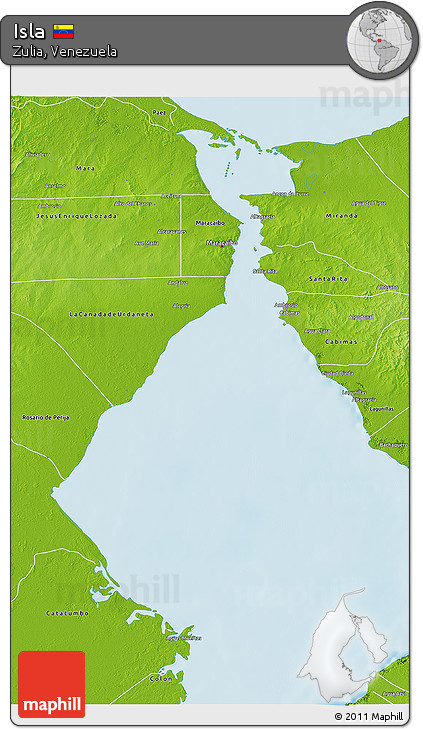 Physical 3D Map of Isla