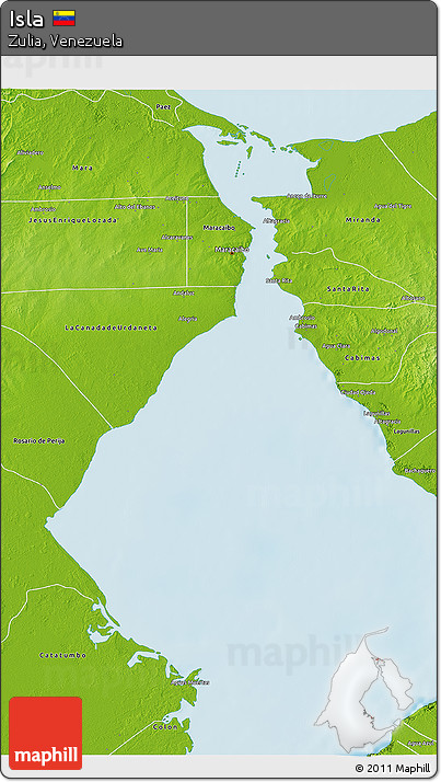 Physical 3D Map of Isla
