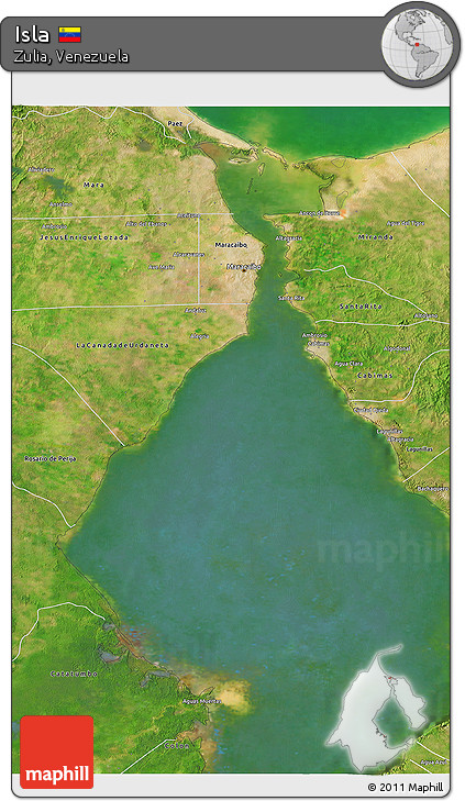 Satellite 3D Map of Isla
