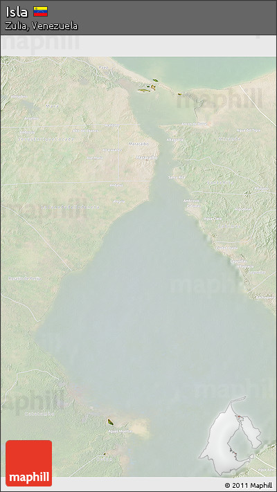 Satellite 3D Map of Isla, lighten