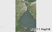 Satellite 3D Map of Isla, semi-desaturated