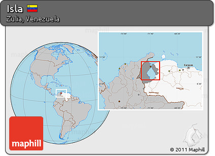 Gray Location Map of Isla, highlighted country, highlighted parent region