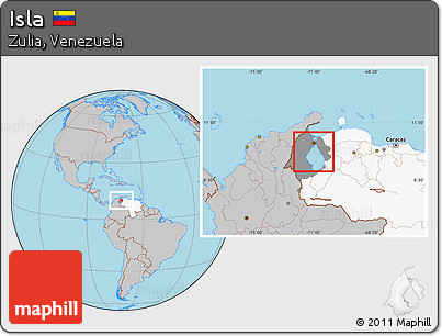 Gray Location Map of Isla, highlighted country, highlighted parent region