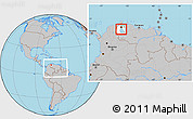Gray Location Map of Isla, highlighted parent region, within the entire country