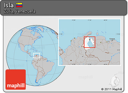 Gray Location Map of Isla, highlighted parent region
