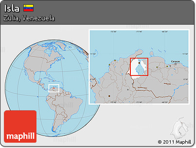Gray Location Map of Isla, highlighted parent region