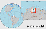 Gray Location Map of Isla, highlighted parent region