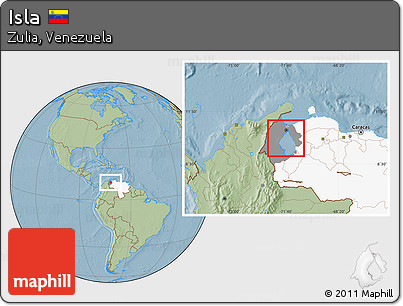 Savanna Style Location Map of Isla, highlighted country, highlighted parent region, hill shading
