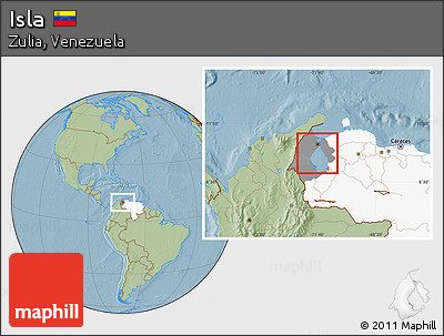 Savanna Style Location Map of Isla, highlighted country, highlighted parent region, hill shading