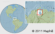 Savanna Style Location Map of Isla, highlighted parent region, hill shading